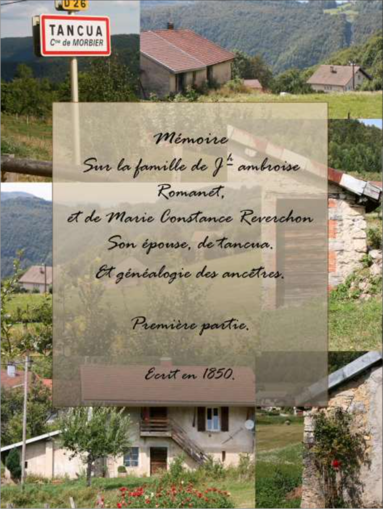 Mémoire Romanet-Reverchon