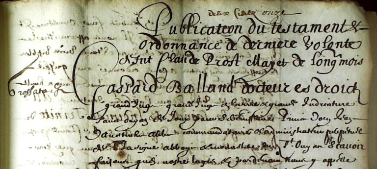 8B 25 Testament de Claude François Prost Mayet