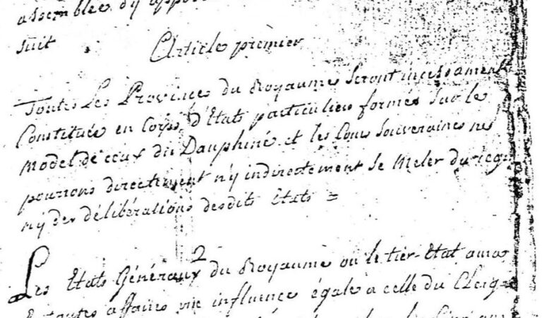 La Darbella, cahier de Doléances, 1789